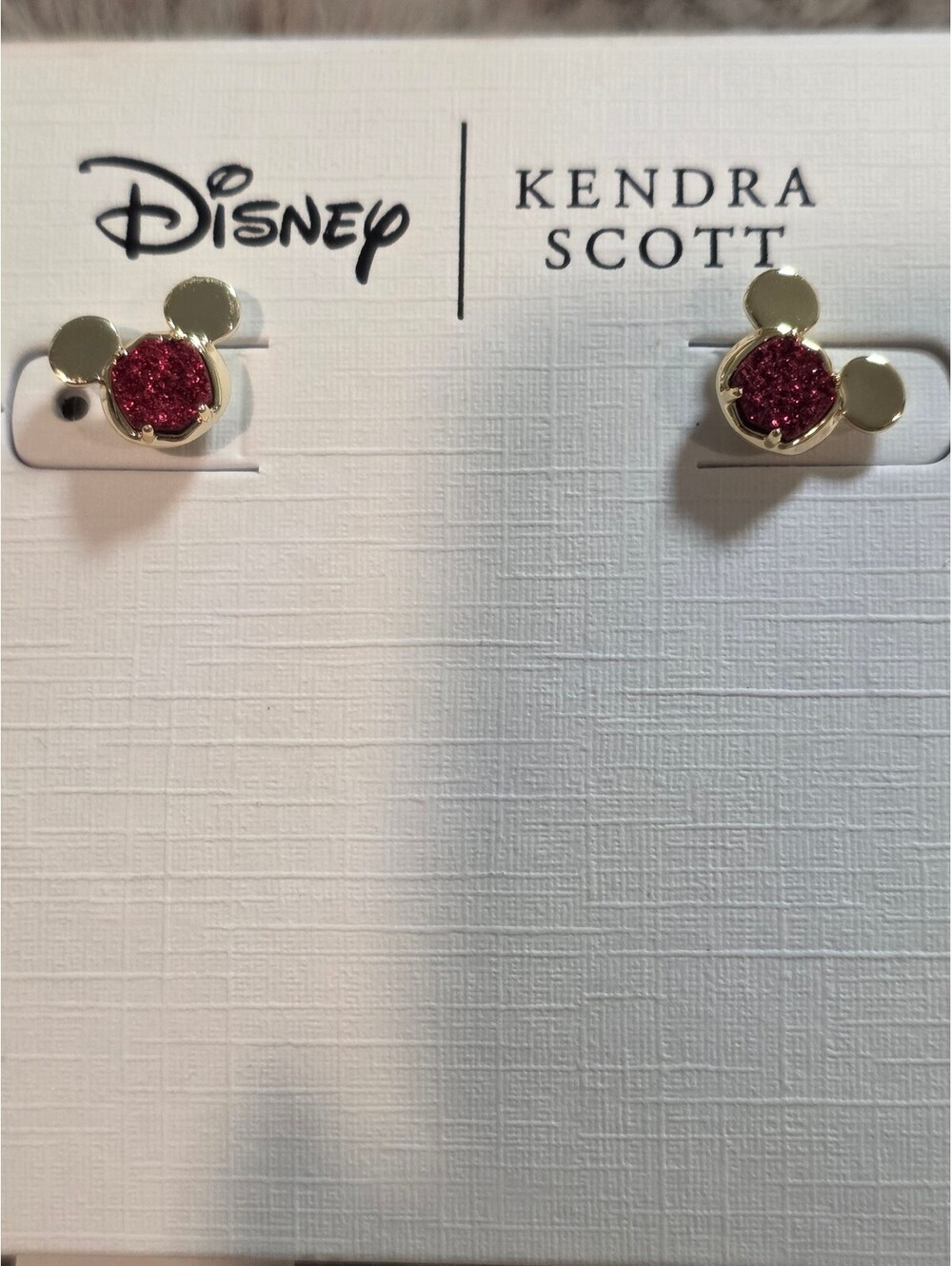 Kendra Scott Disney Red Druzy Mickey Mouse Earrings